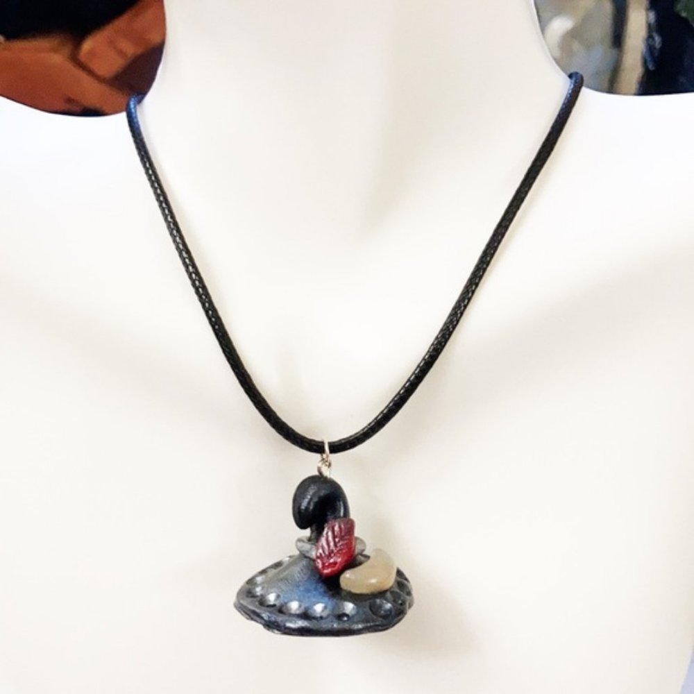 Witch Hat Polymer Clay Necklace handmade